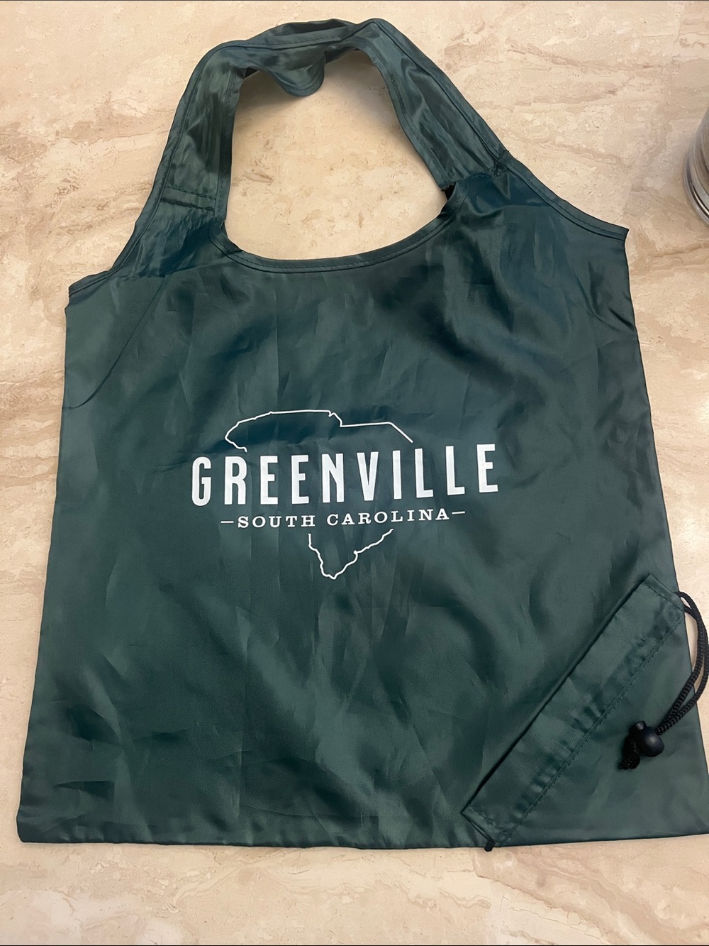 Greenville, South Carolina Foldable Tote Bag - Dark Green NEW!